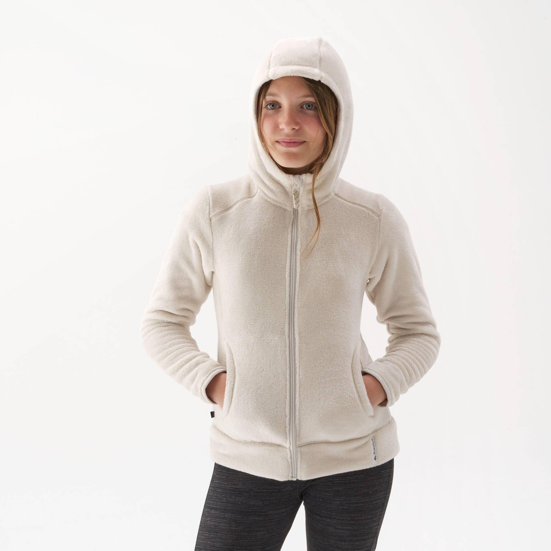 Fleece - Mh500 Unisex Beige Medium 149-159CM von QUECHUA