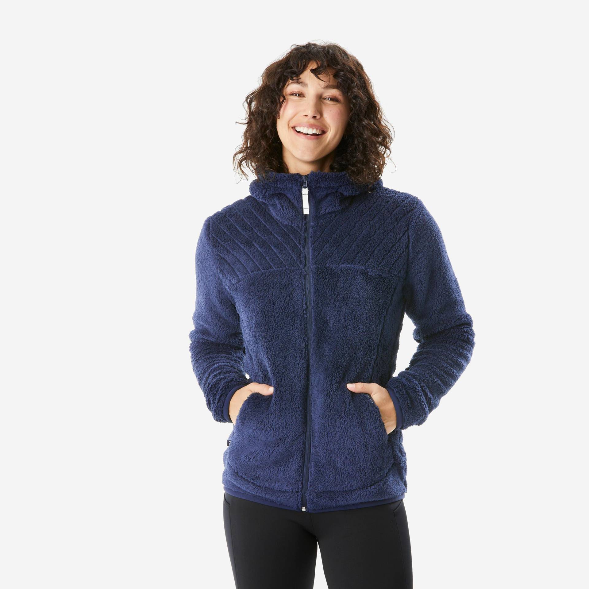 Fleece - Warm Sh500 W Damen Blau Bedruckt L von QUECHUA