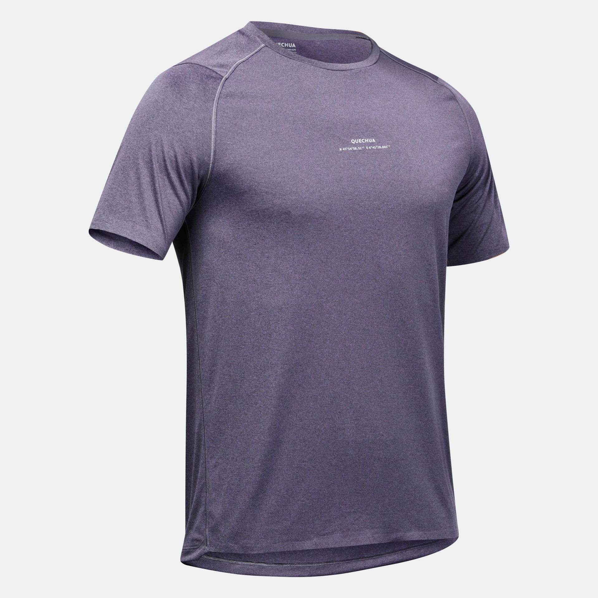 Kurzarmshirt - Mh500 Herren Violett Bedruckt 3XL von QUECHUA