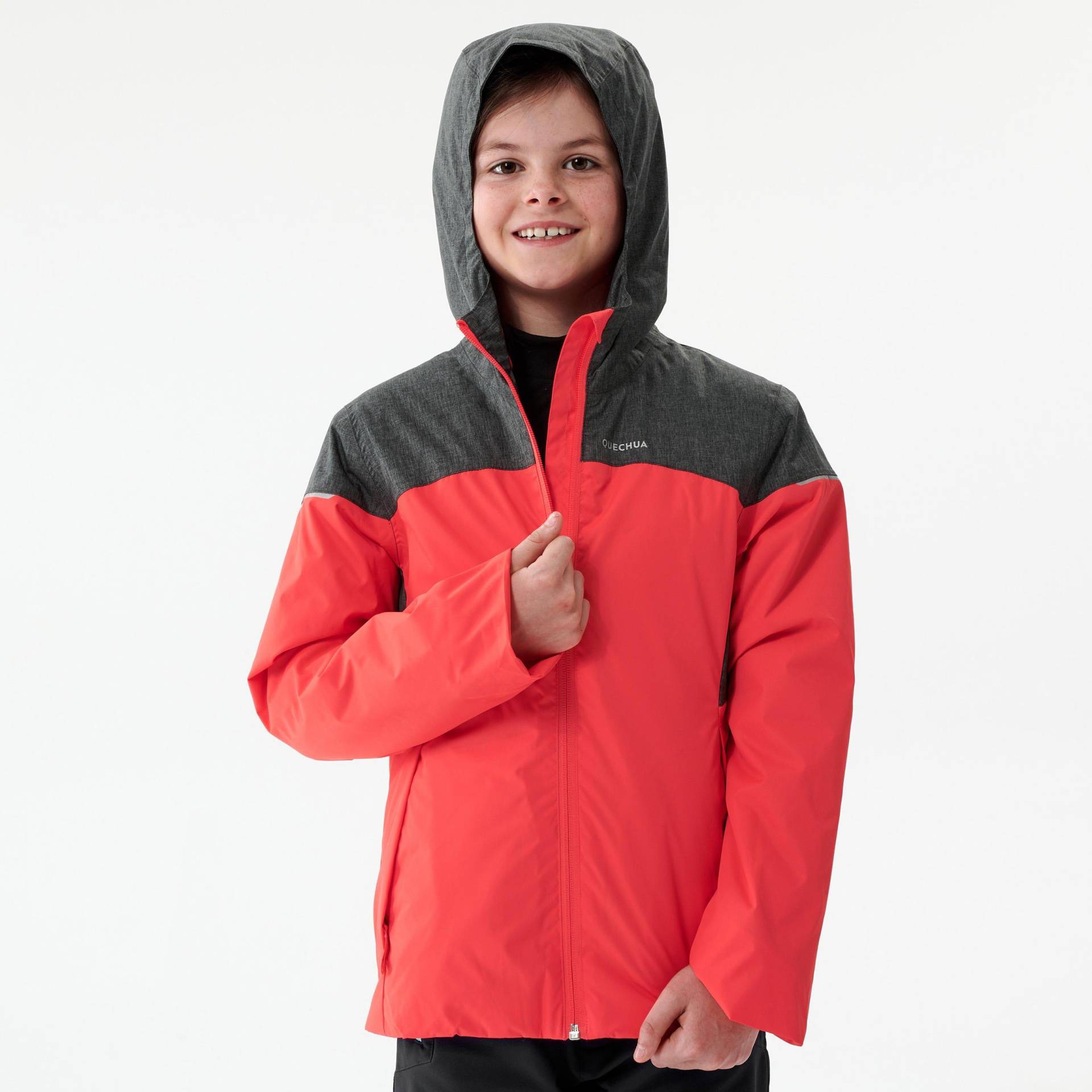 Winterjacke Kinder Bis -3°c Wasserdicht Winterwandern - Sh100 X-warm Unisex Dunkelrosa 141-148CM von QUECHUA