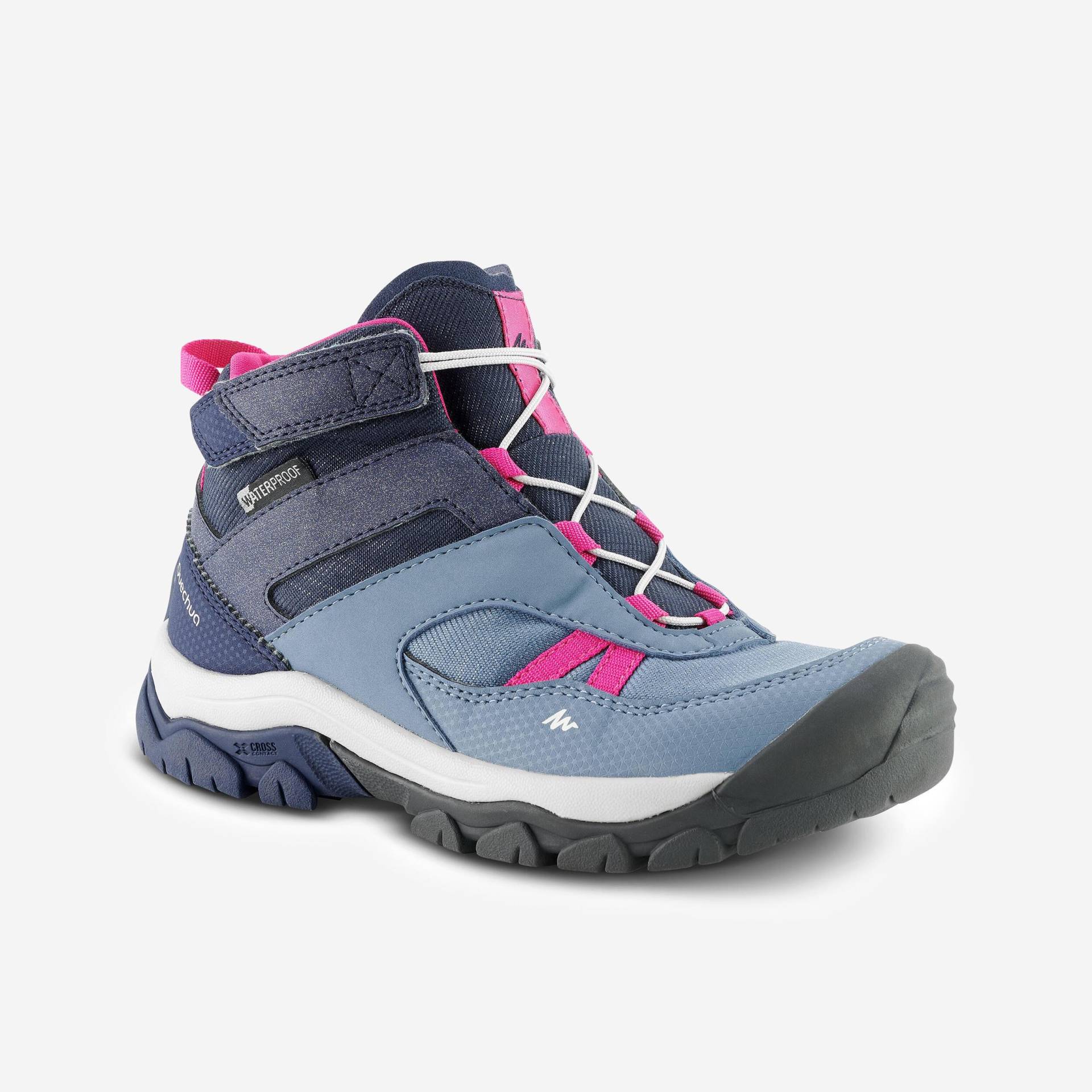 Schuhe - Crossrock Mid Wtp Unisex Blau Bedruckt 34 von QUECHUA