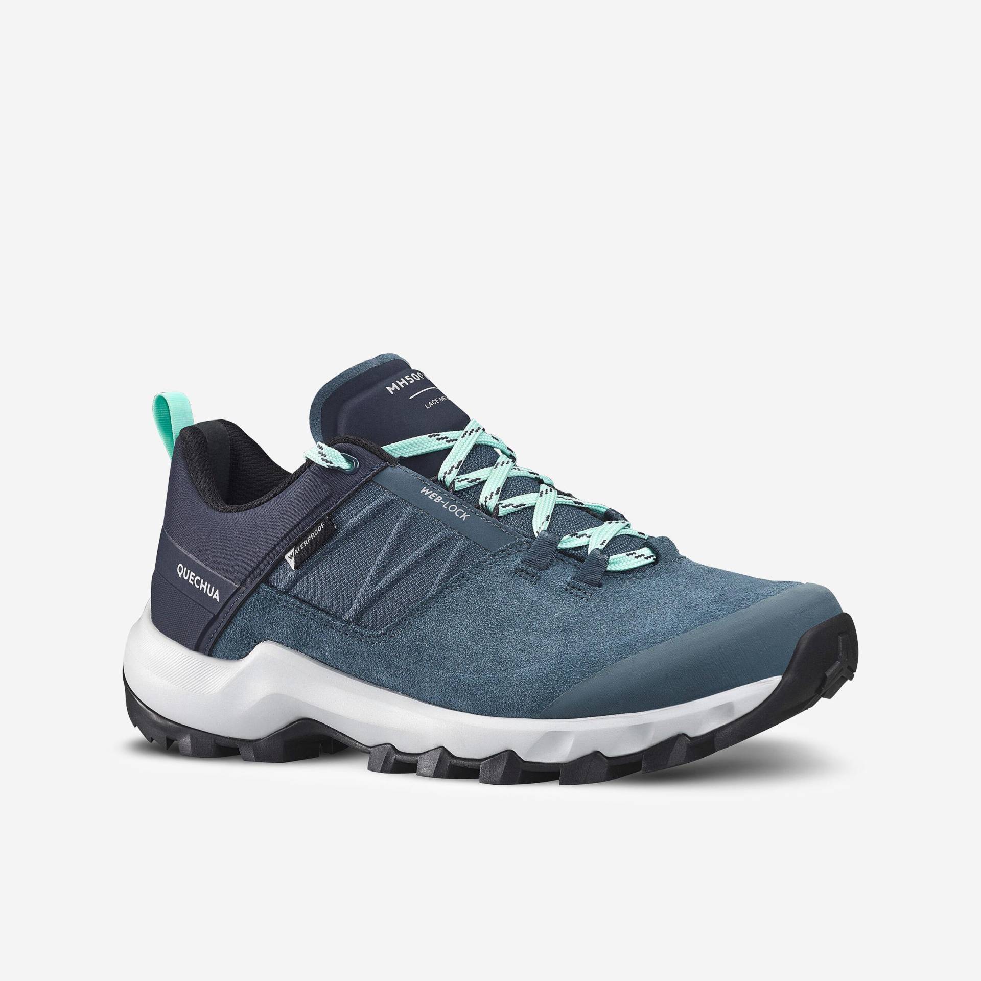 Schuhe - Mh500 Damen Blau Bedruckt 38 von QUECHUA