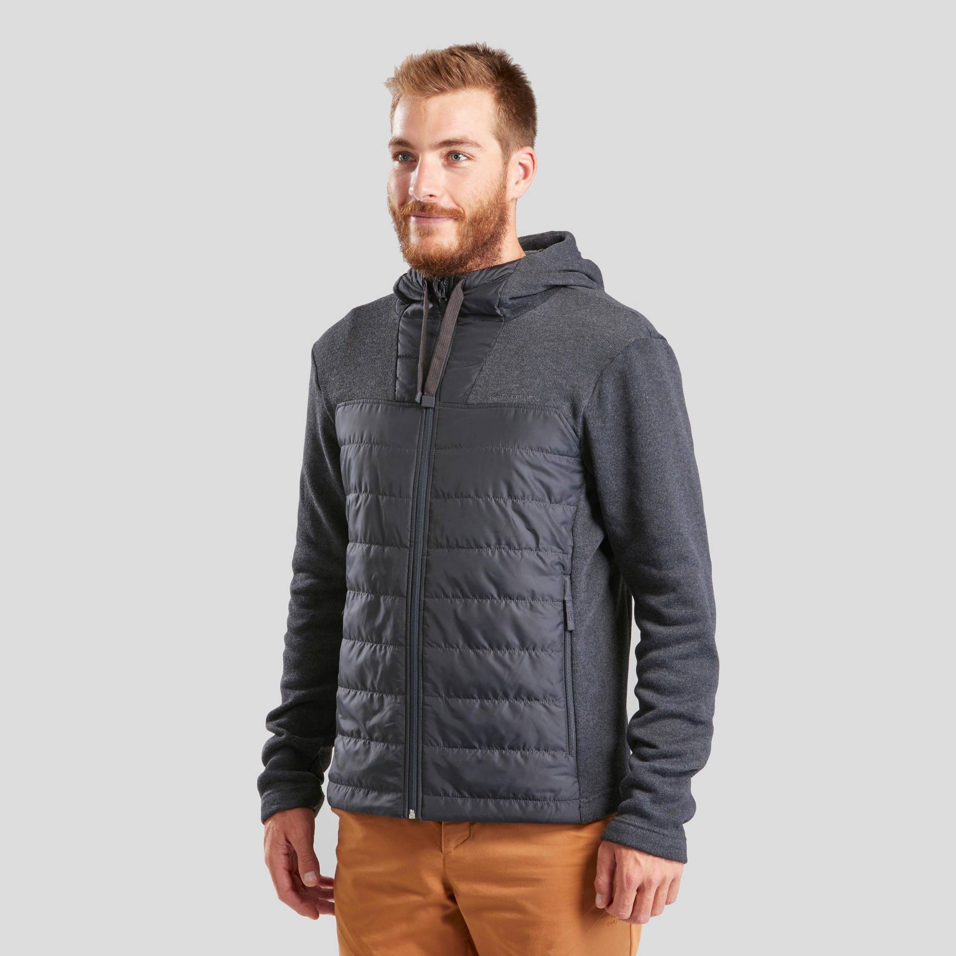 Pullover - N500 Wind Herren Gewittergrau 3XL von QUECHUA