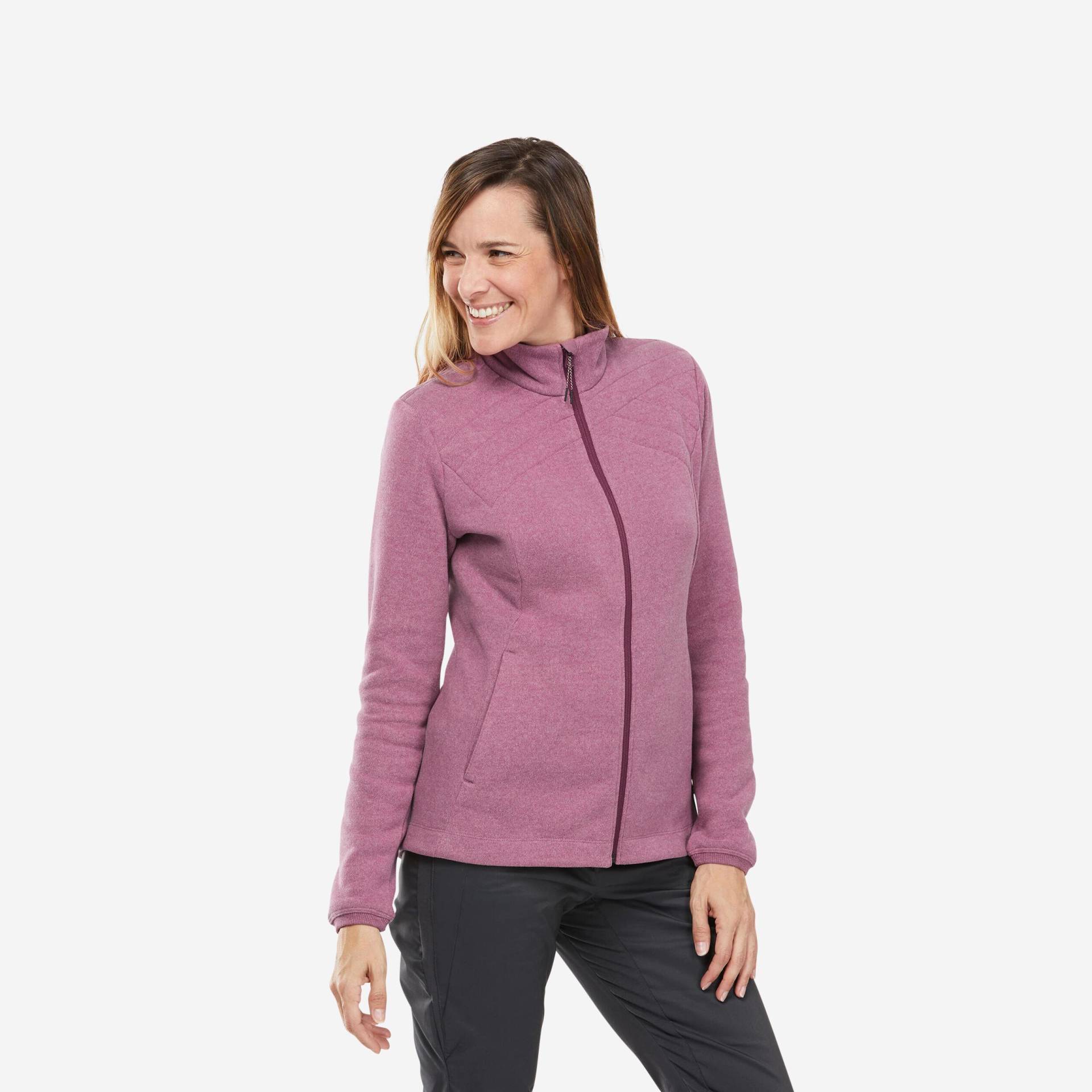 Pullover - Nh150 Damen Dunkelrosa L von QUECHUA