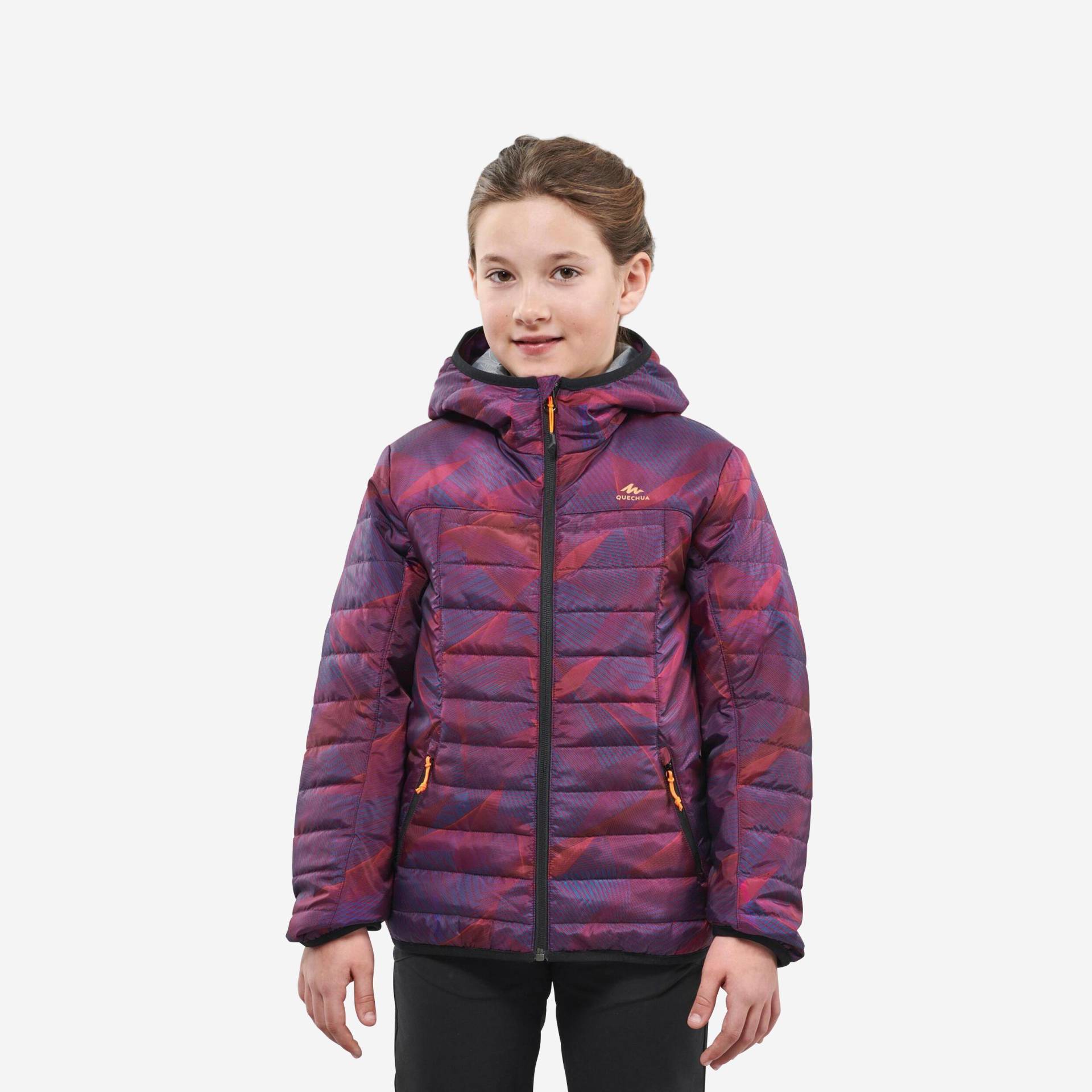 Wattierte Jacke - Mh500 Unisex Violett Bedruckt 123-130CM von QUECHUA