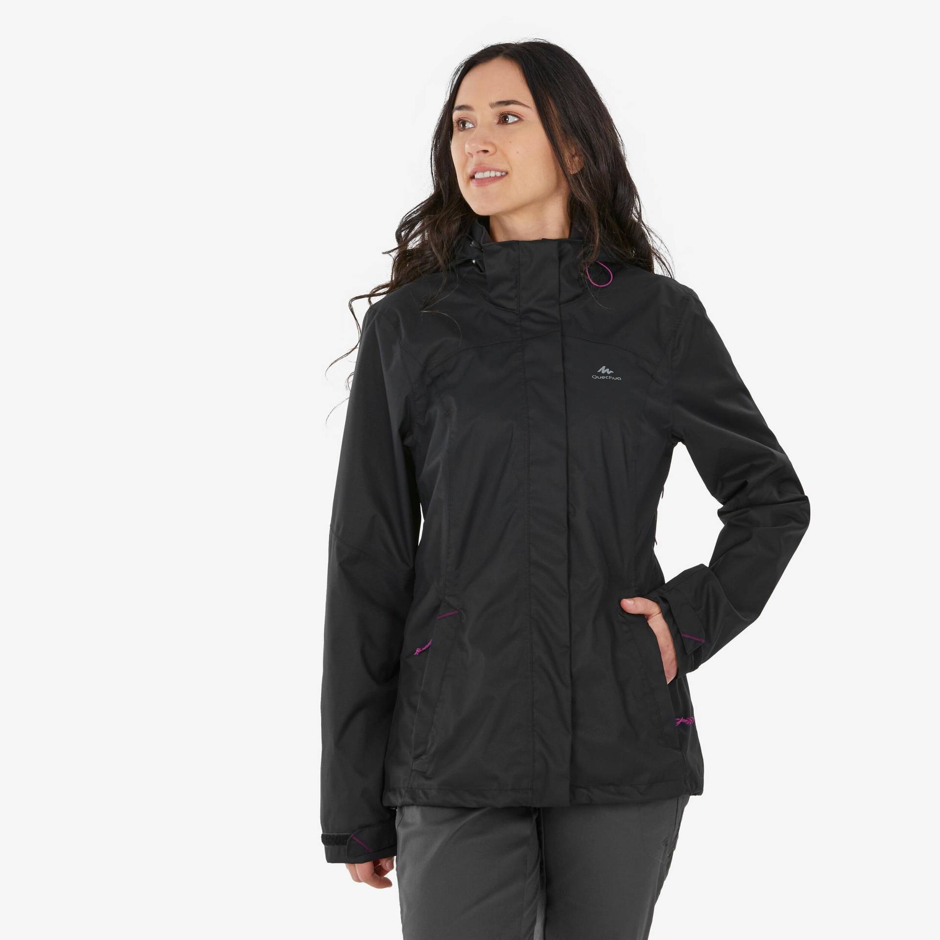 Jacke - Mh100 Wtp Damen Space Black S von QUECHUA