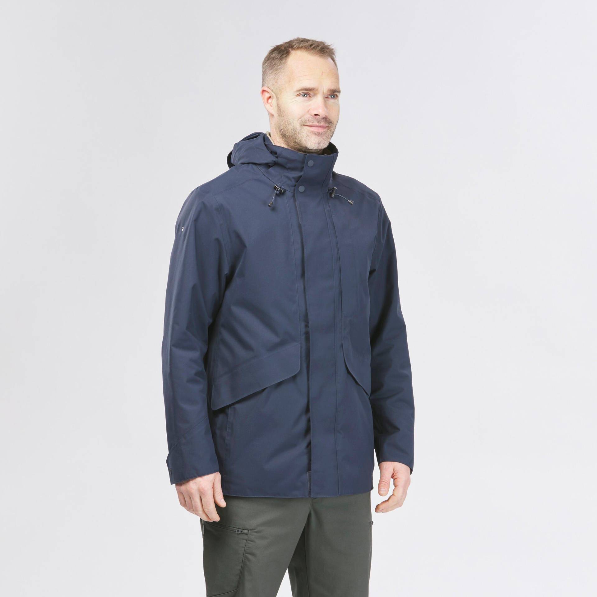 Jacke - Nh550 Waterproof Herren Blau Bedruckt 52/2XL von QUECHUA