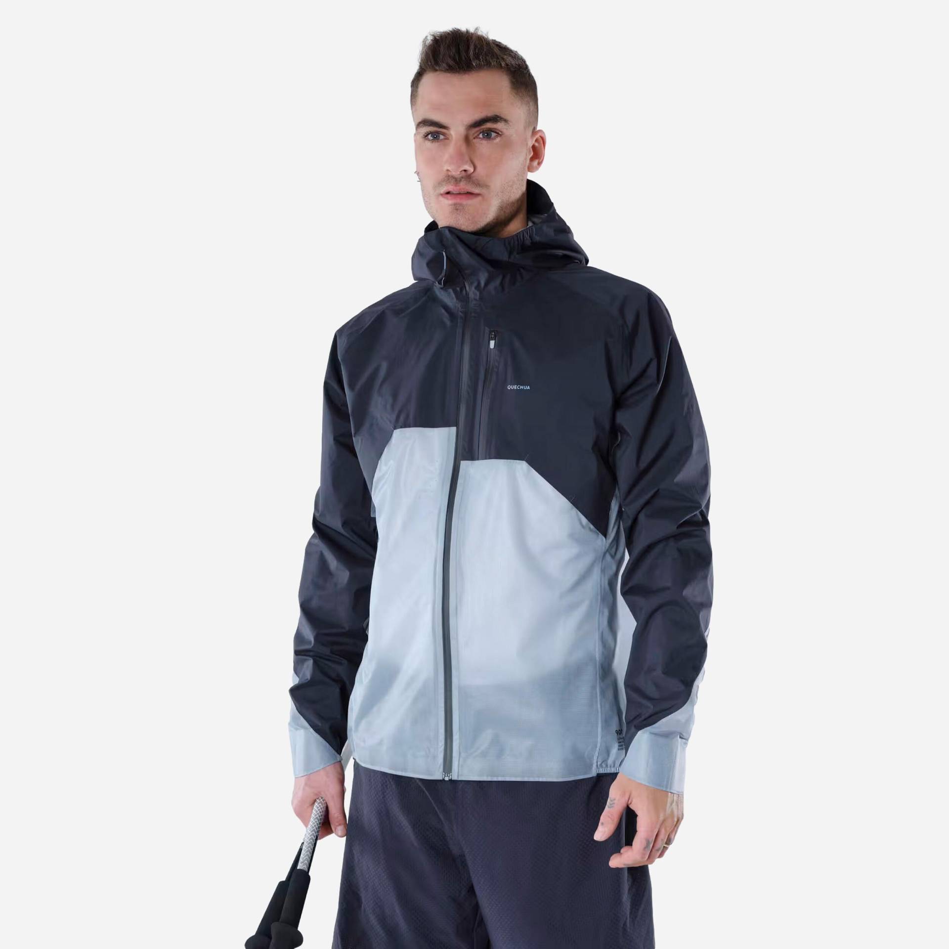 Jacke - Fh900 Wtp Hybrid Herren Blau Bedruckt L von QUECHUA