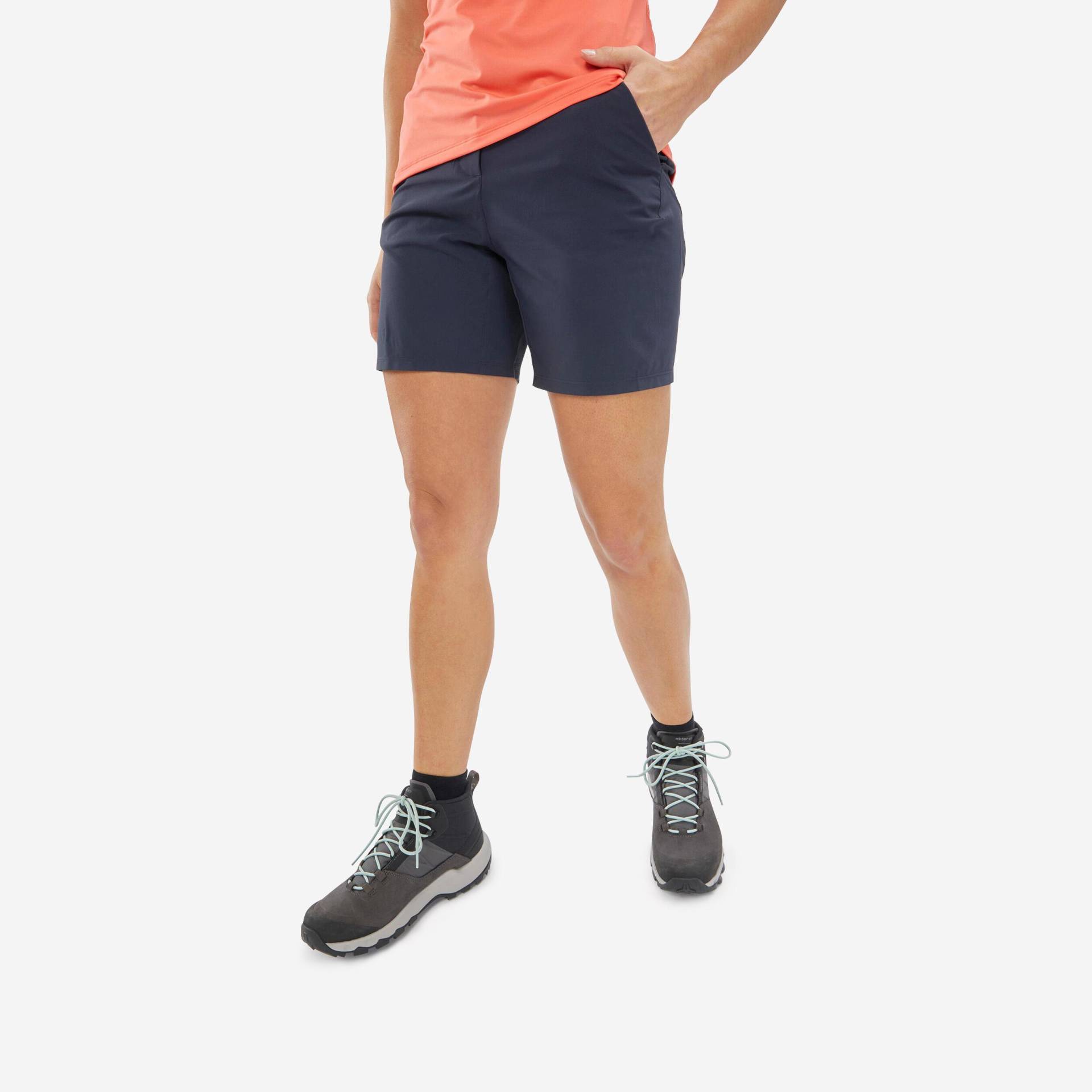 Wandershorts Bergwandern Mh100 Damen Marineblau Damen Blau L von QUECHUA