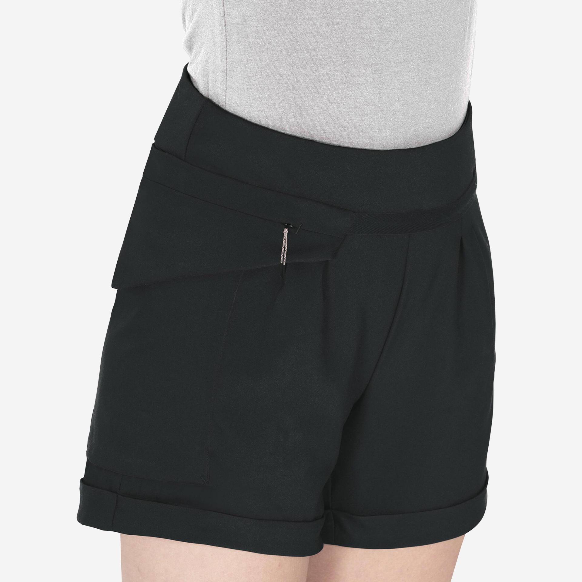 Shorts - Nh500 Reg Damen Schwarz Leicht 38 von QUECHUA