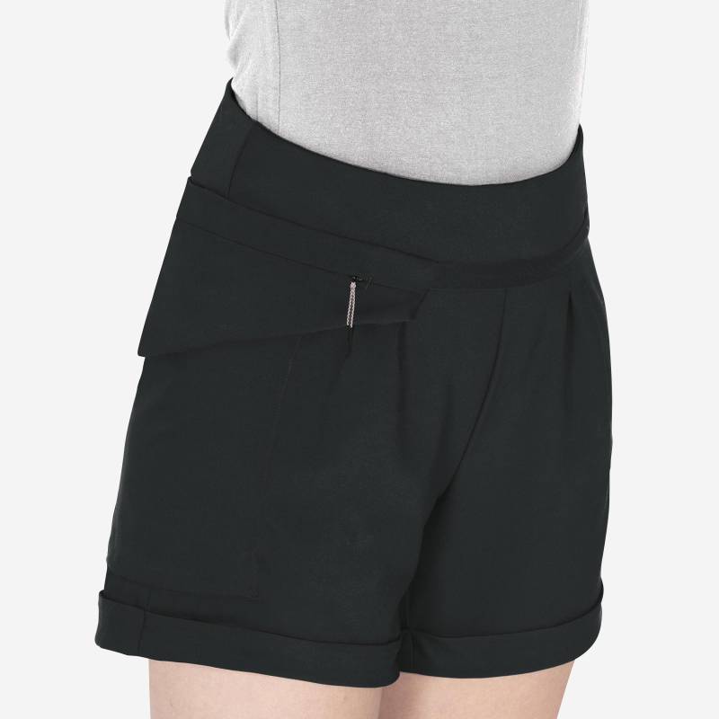 Wandershorts Naturwandern Nh500 Regular Damen Khaki Damen Schwarz S von QUECHUA