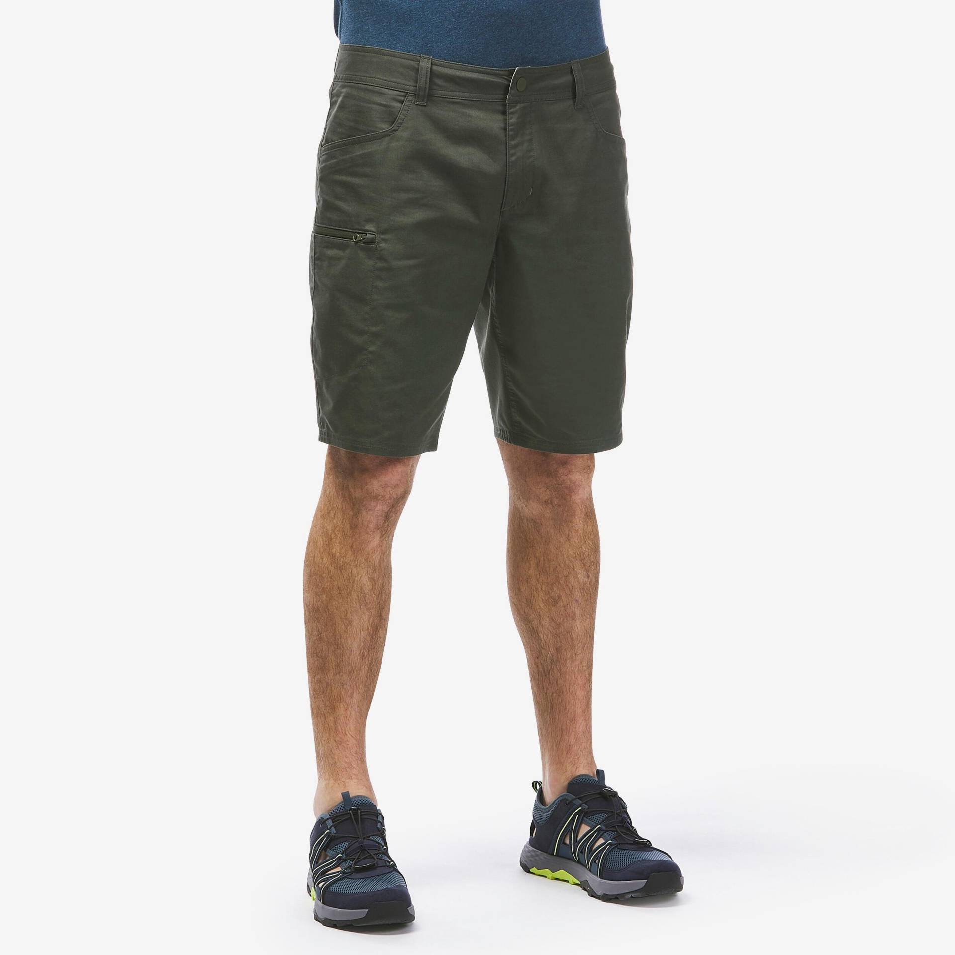 Wandershorts Naturwandern Nh500 Regular Herren Olivgrün Herren Militärgrün L von QUECHUA