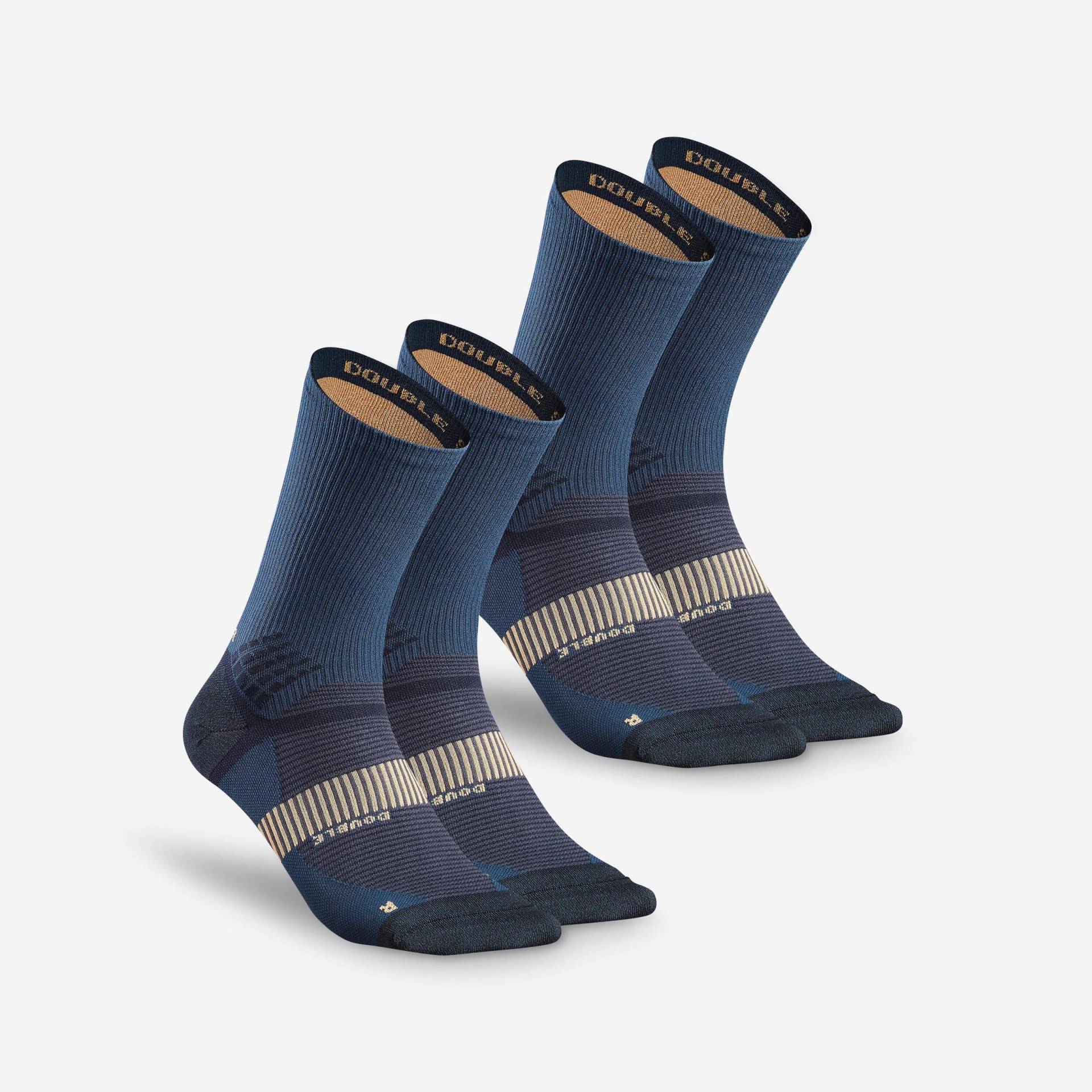 Socken - Mh 520 High Herren Blau Bedruckt 35-38 von QUECHUA