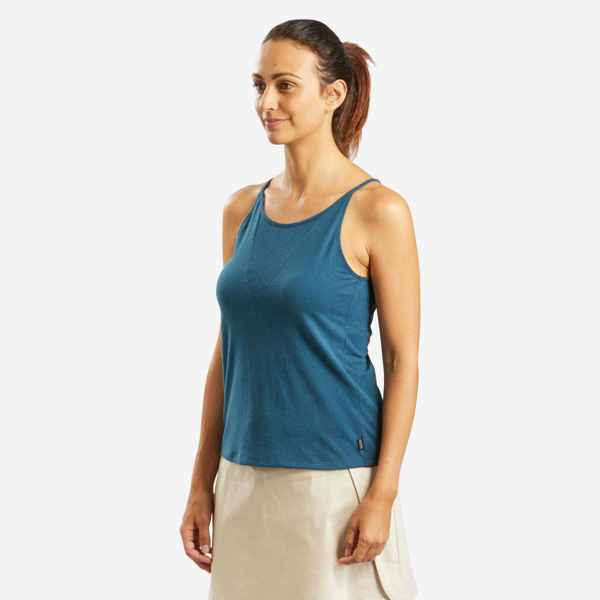 Tanktop - Nh500 Damen Blau Bedruckt 52/2XL von QUECHUA