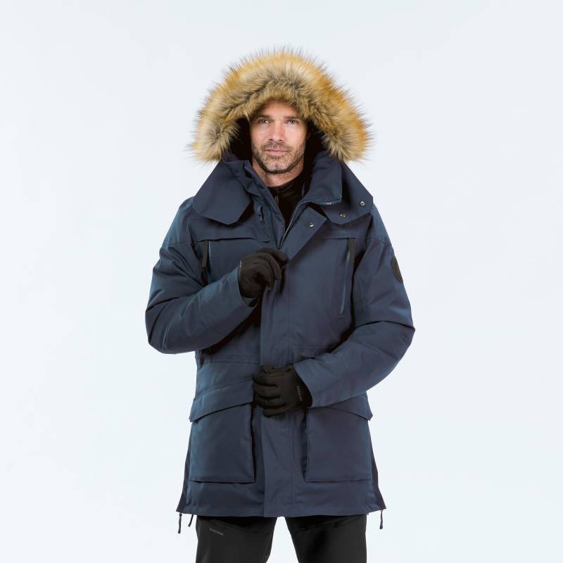 Winterjacke Parka Warm Bis -20°c Wasserdicht - Sh900 Herren Blau Bedruckt 52/2XL von QUECHUA