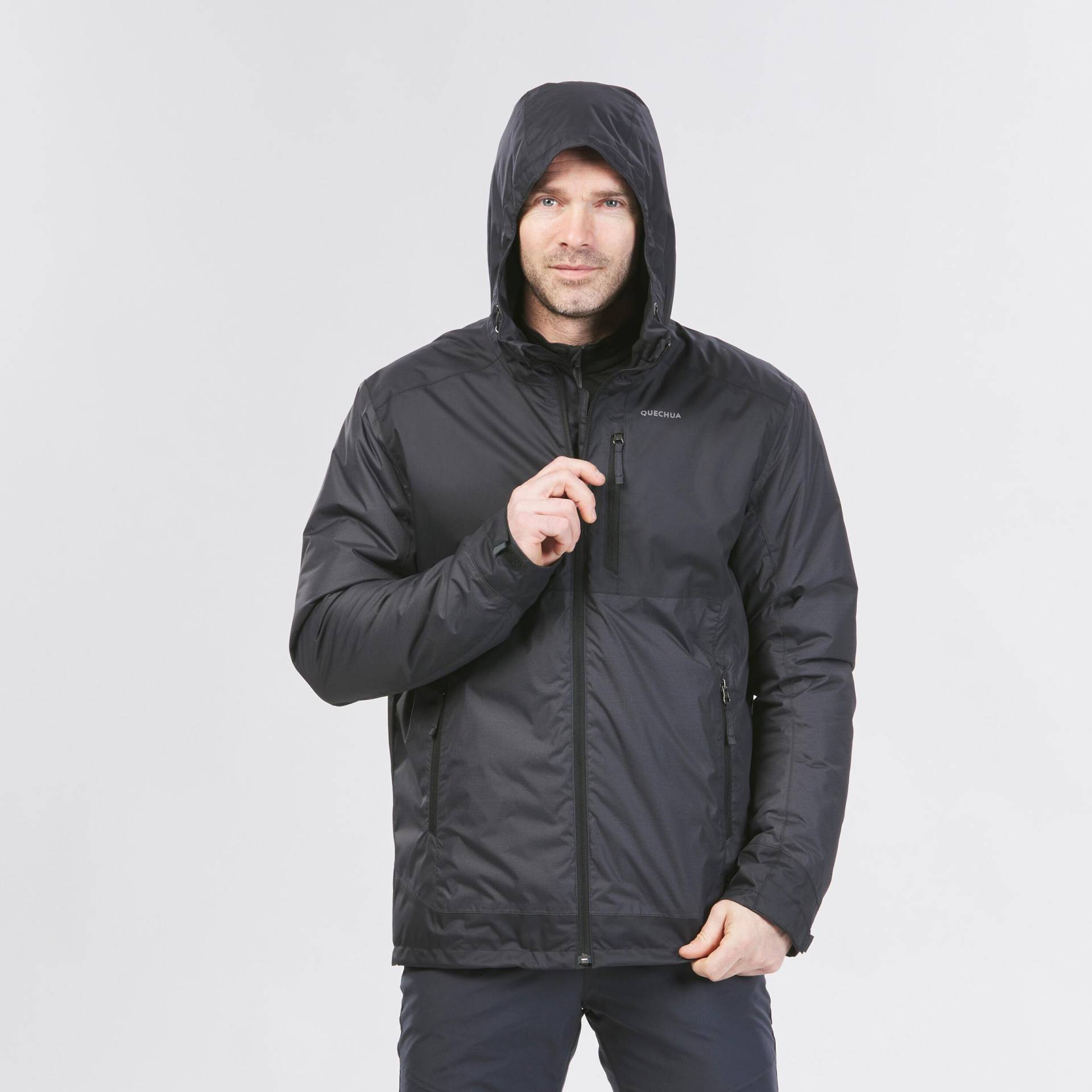 Jacke - Warm Sh500 Herren Schwarz Leicht L von QUECHUA