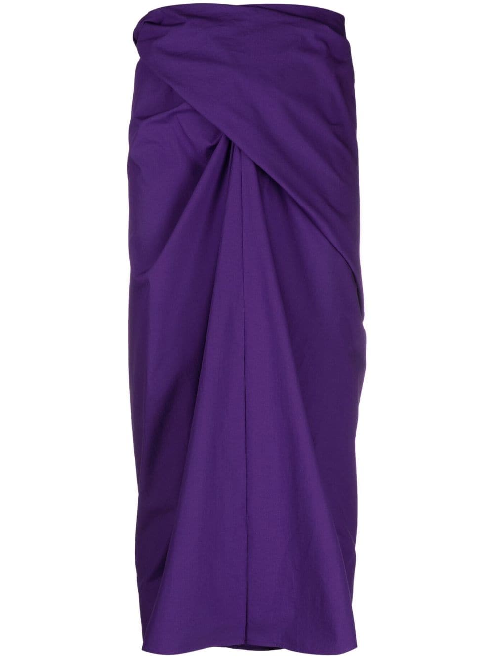 QUIRA high-waisted gathered-detail skirt - Purple von QUIRA