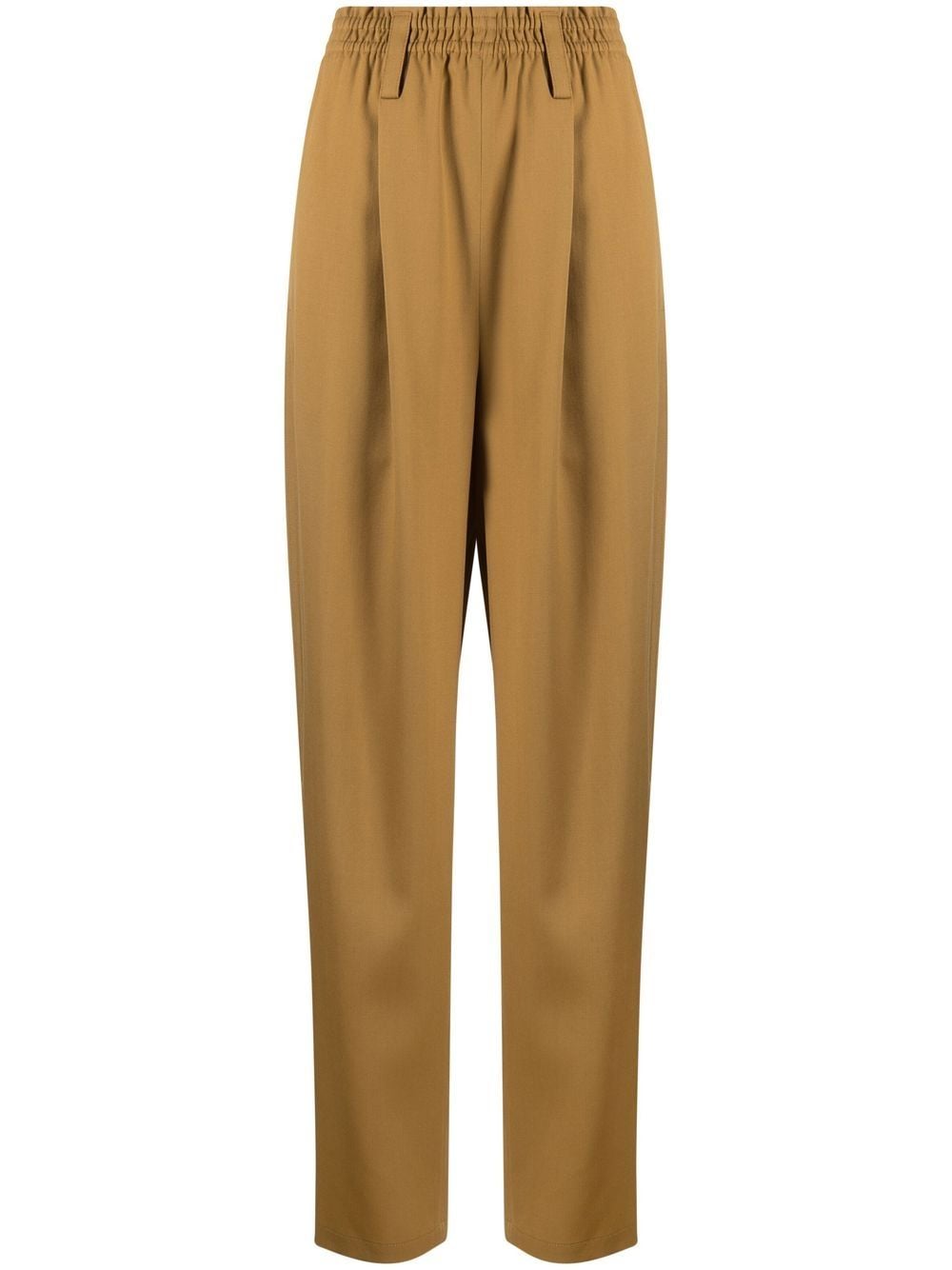 QUIRA pleat-detail straight trousers - Brown von QUIRA