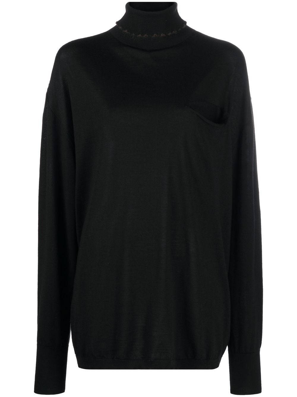 QUIRA ribbed-knit roll neck jumper - Black von QUIRA