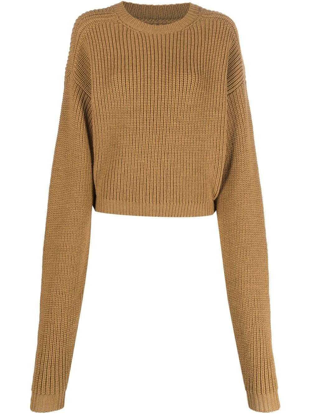 QUIRA virgin-wool knit jumper - Brown von QUIRA