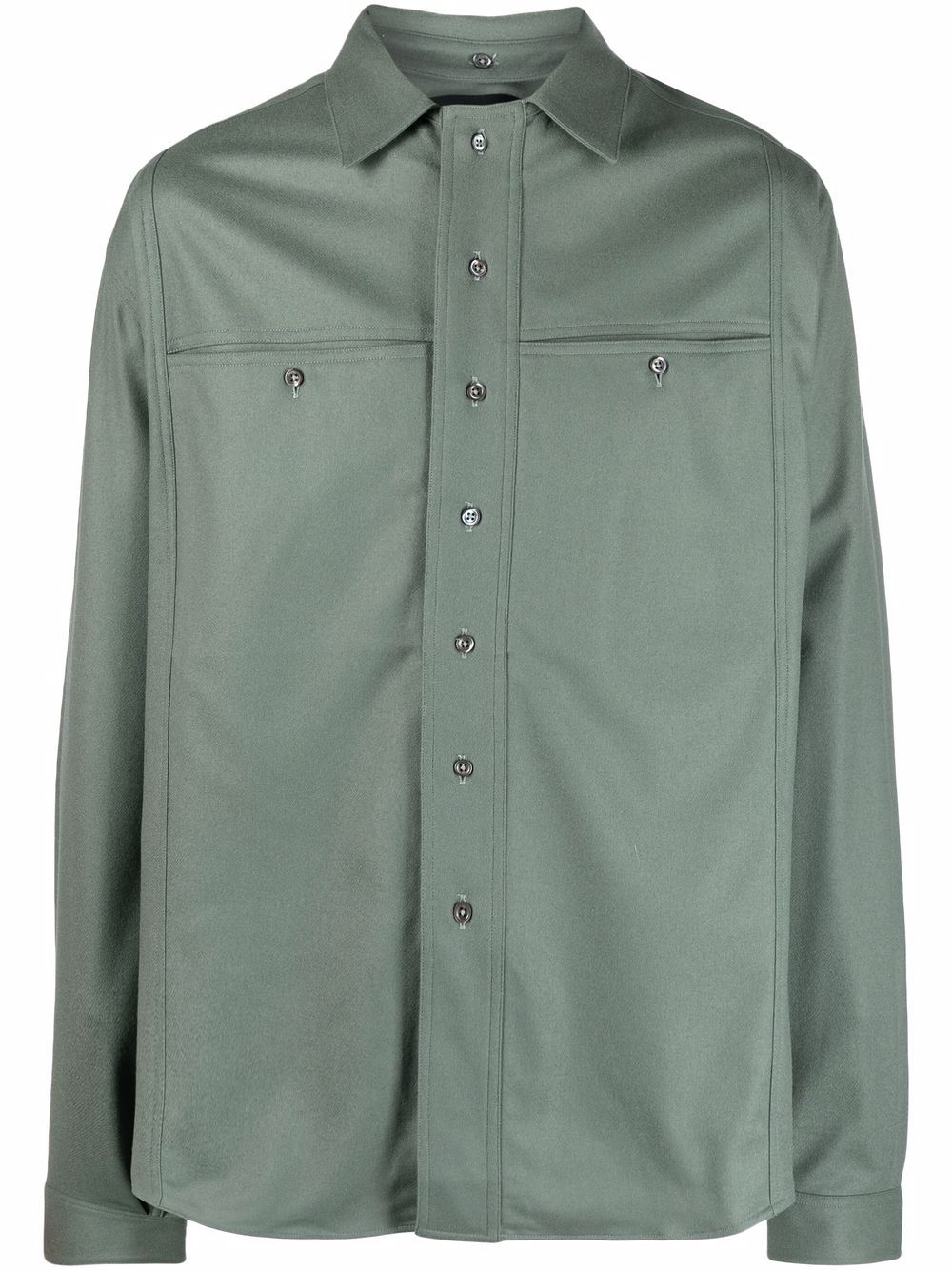 Qasimi chest-pocket longsleeved shirt - Green von Qasimi