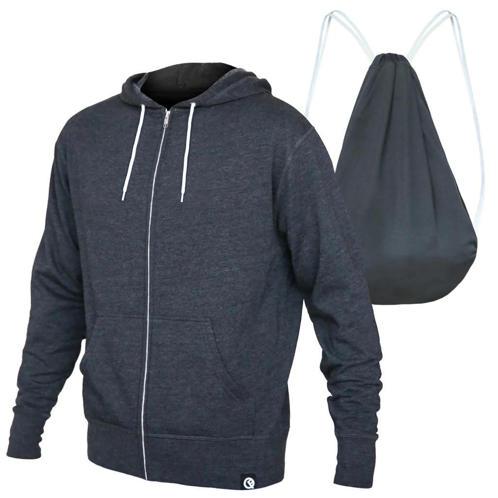 Hero Hoodie Lite Damen Charcoal Black XS von Quikflip