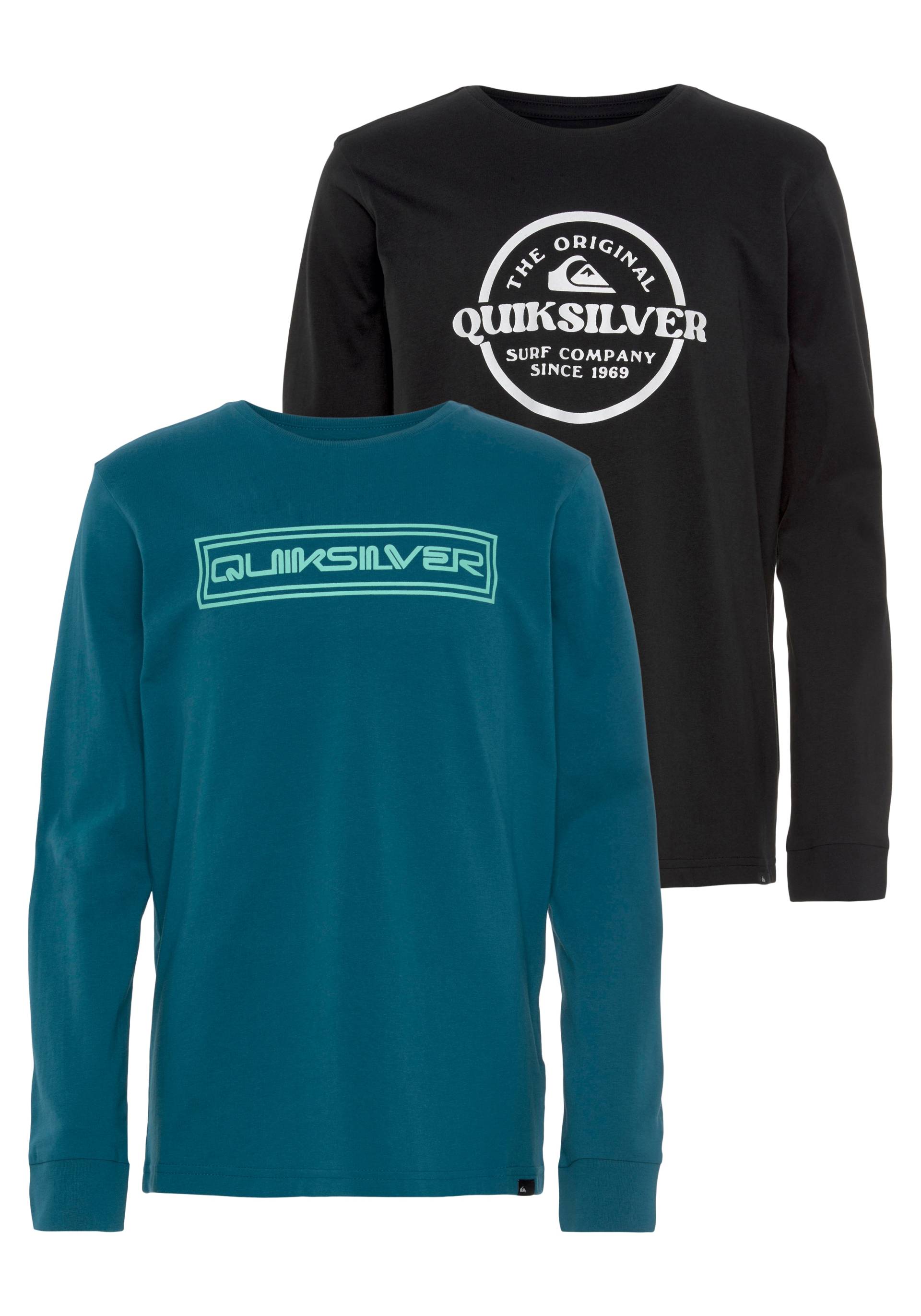 Quiksilver Langarmshirt »Jungen Doppelpack mit Logodruck«, (Packung, 2 tlg.) von Quiksilver