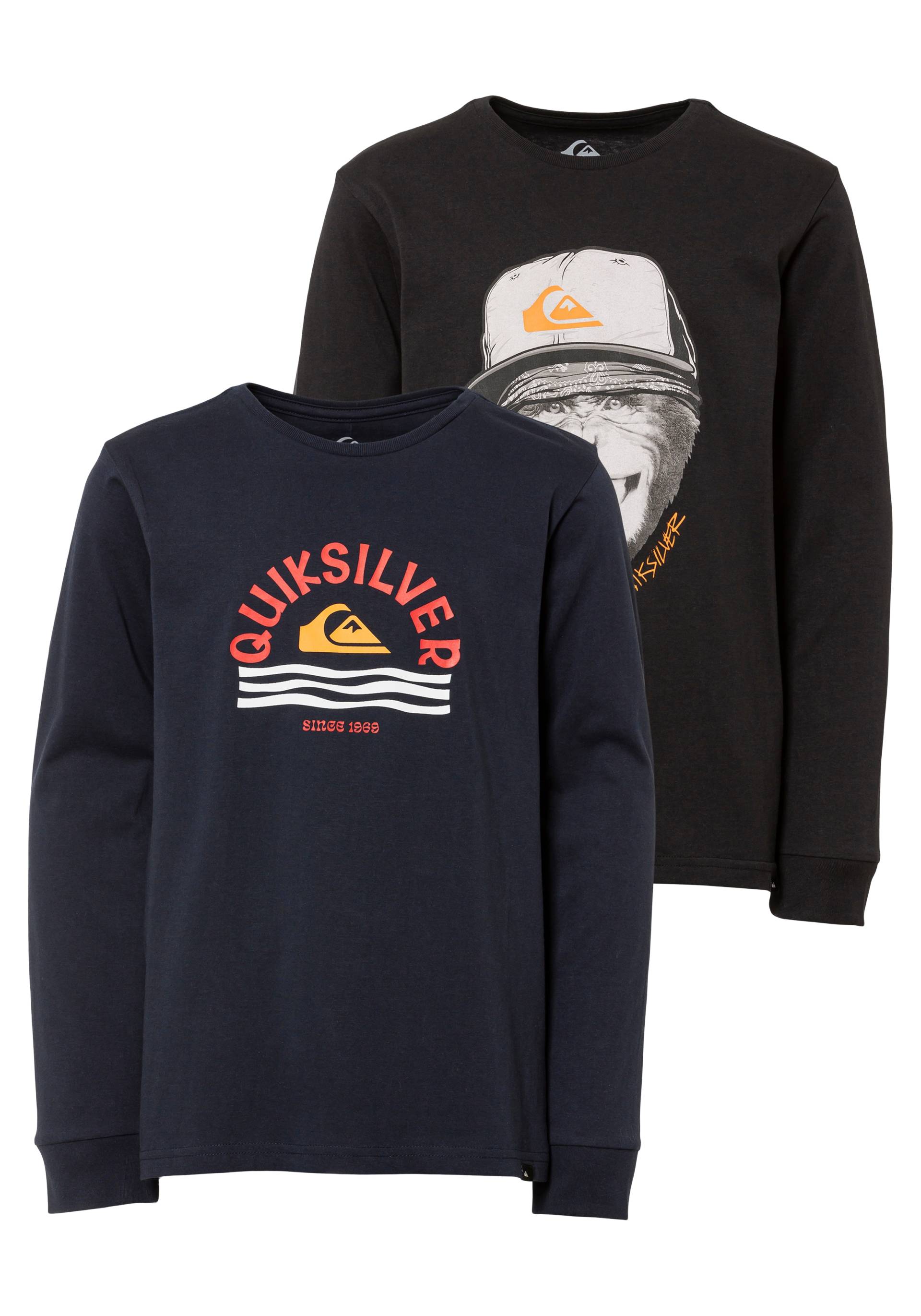 Quiksilver Longsleeve »Jungen Doppelpack mit Logodruck«, (2 tlg., 2er-Pack) von Quiksilver