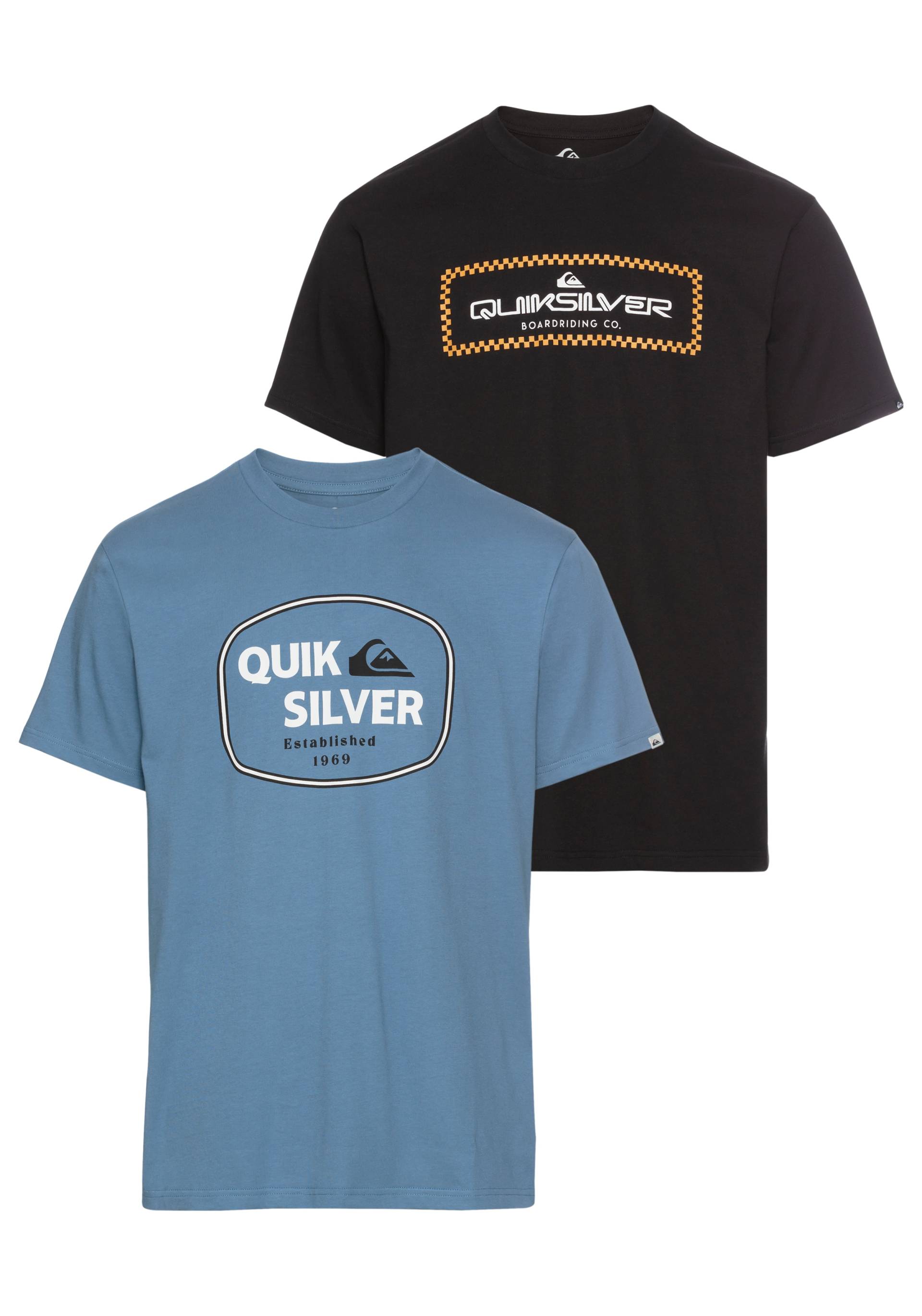 Quiksilver T-Shirt »JUST FRAMED LOCKUP SHORT SLEEVE PACK YM«, (2 tlg.), Doppelpack T-Shirt mit Print, 2 Stk Quiksilver T-Shirt »JUST FRAMED LOCKUP SHORT SLEEVE PACK YM«, (2 tlg.), Doppelpack T-Shirt mit Print, 2 Stk von Quiksilver