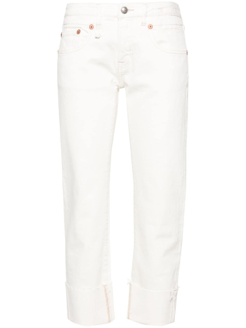 R13 Cuffed Boy cropped jeans - White von R13