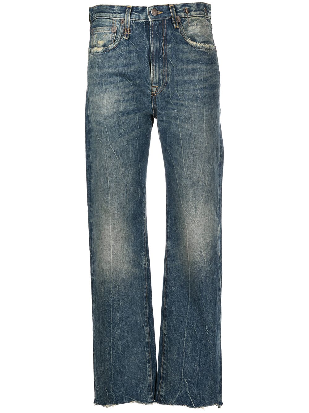 R13 Dirty Kelly straight-leg jeans - Blue von R13