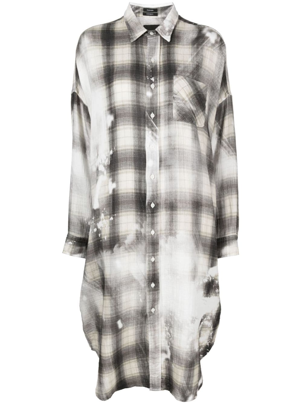 R13 Jumbo bleached-effect shirtdress - Neutrals von R13