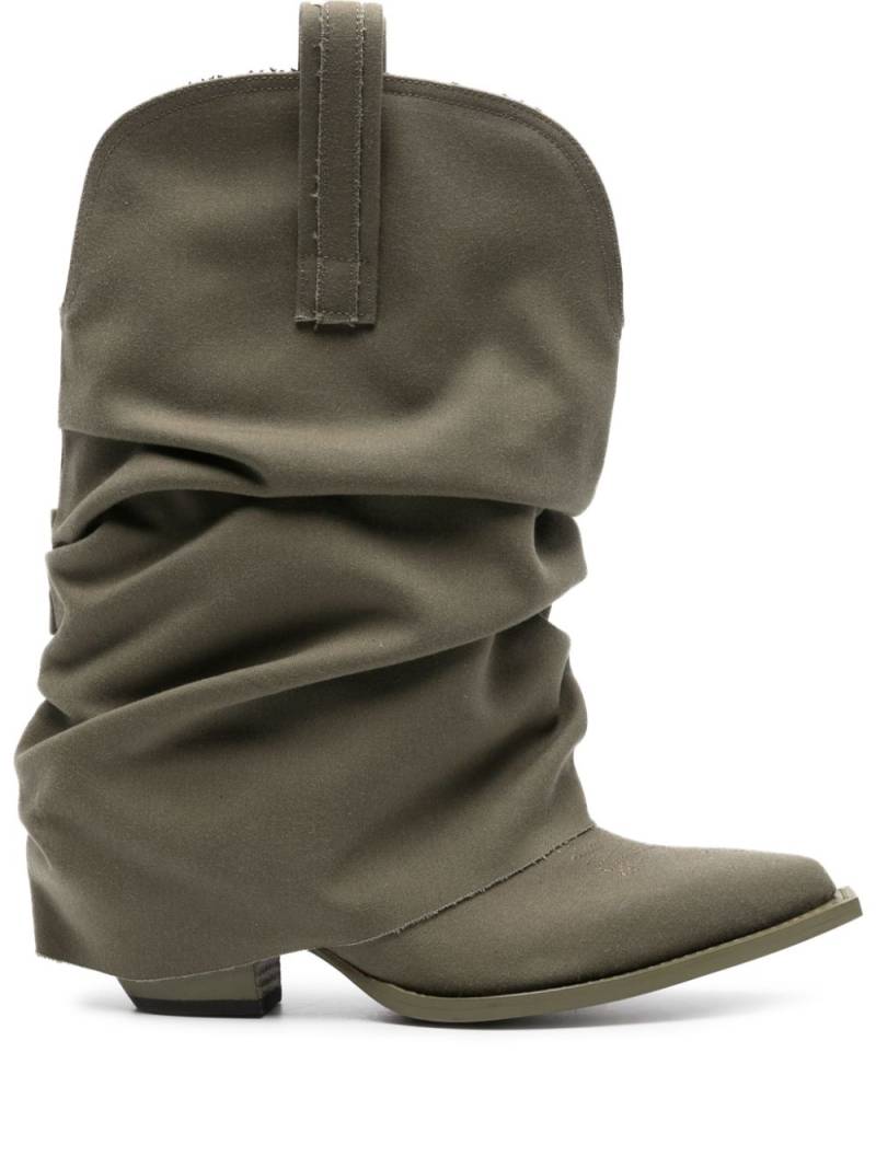 R13 Low Rider slouchy cowbody boots - Green von R13