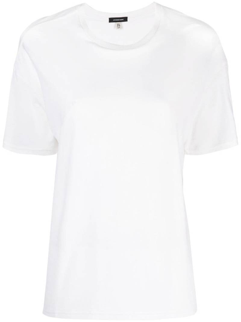 R13 cotton crew-neck T-shirt - White von R13
