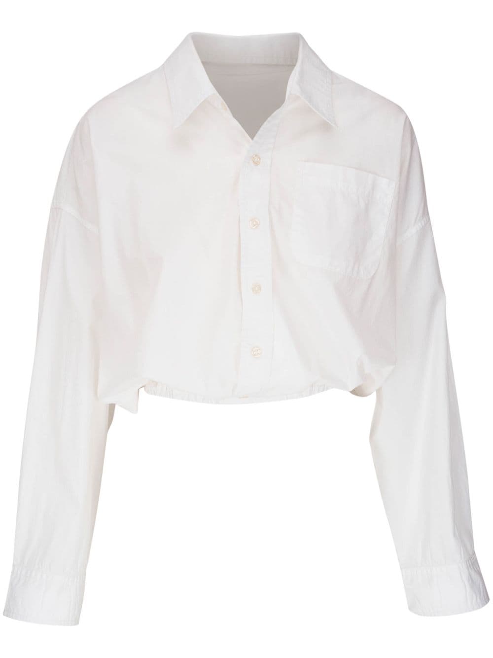 R13 cropped cotton shirt - White von R13