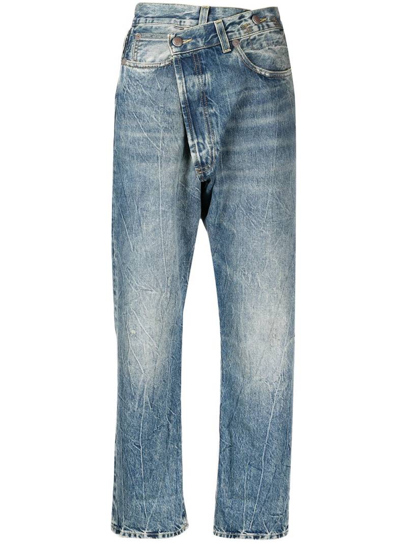 R13 crossover high-rise jeans - Blue von R13