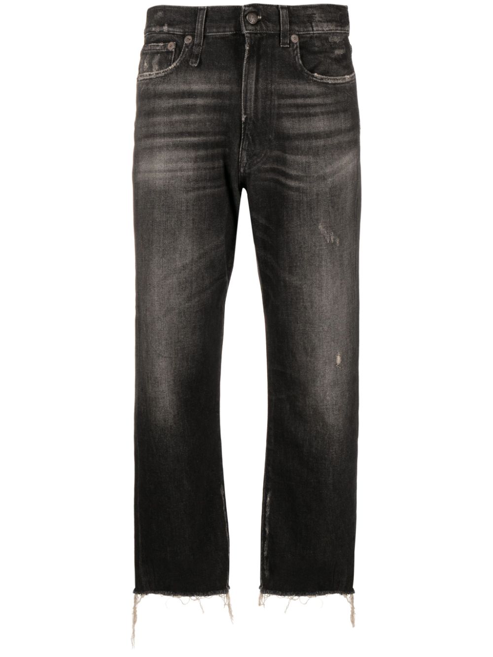 R13 distressed straight-leg jeans - Black von R13