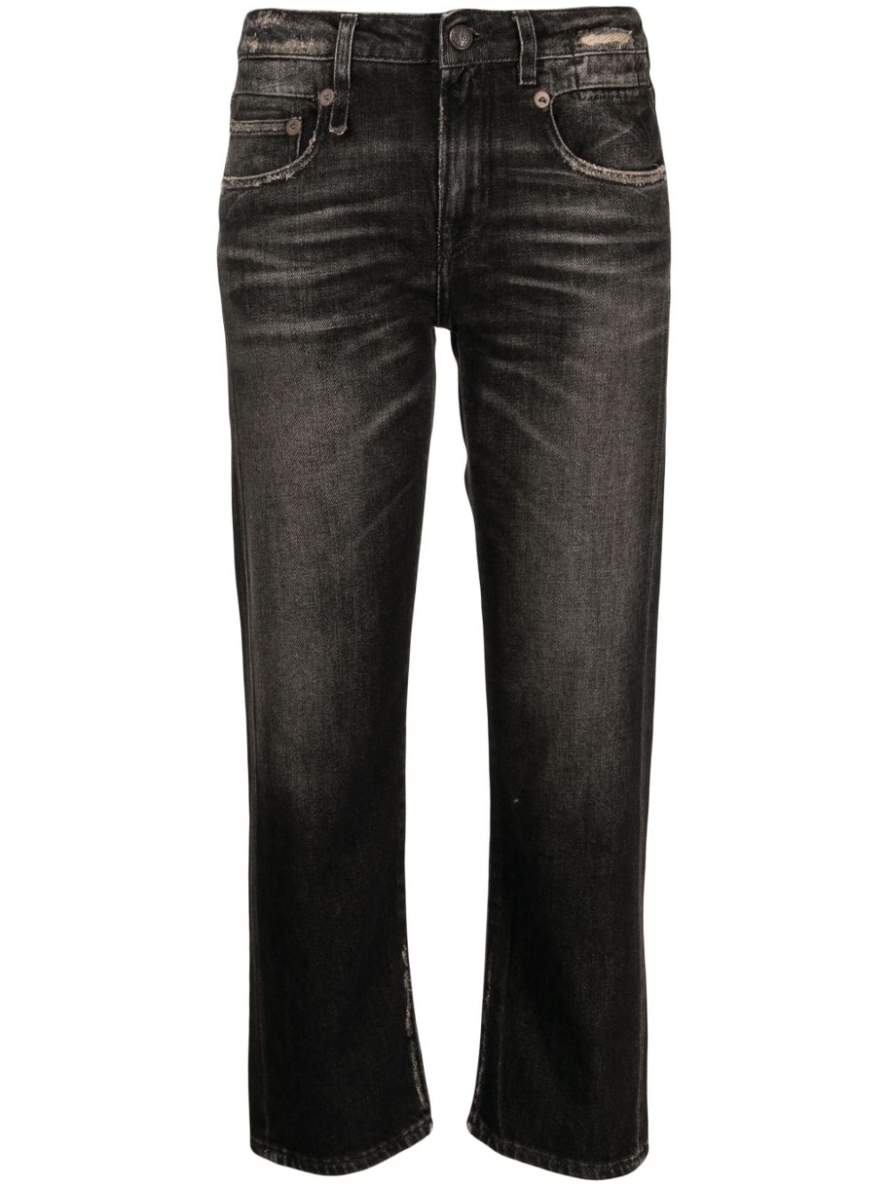 R13 distressed cropped jeans - Grey von R13
