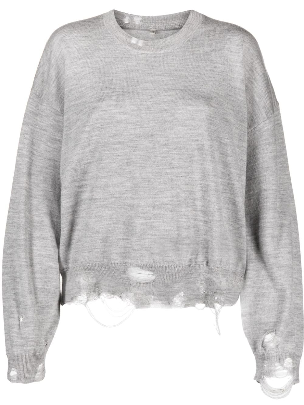 R13 distressed merino-wool jumper - Grey von R13