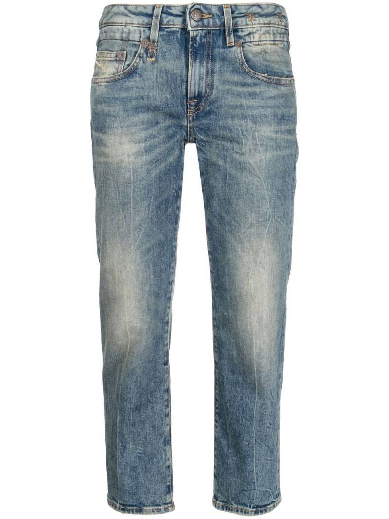 R13 faded cropped jeans - Blue von R13