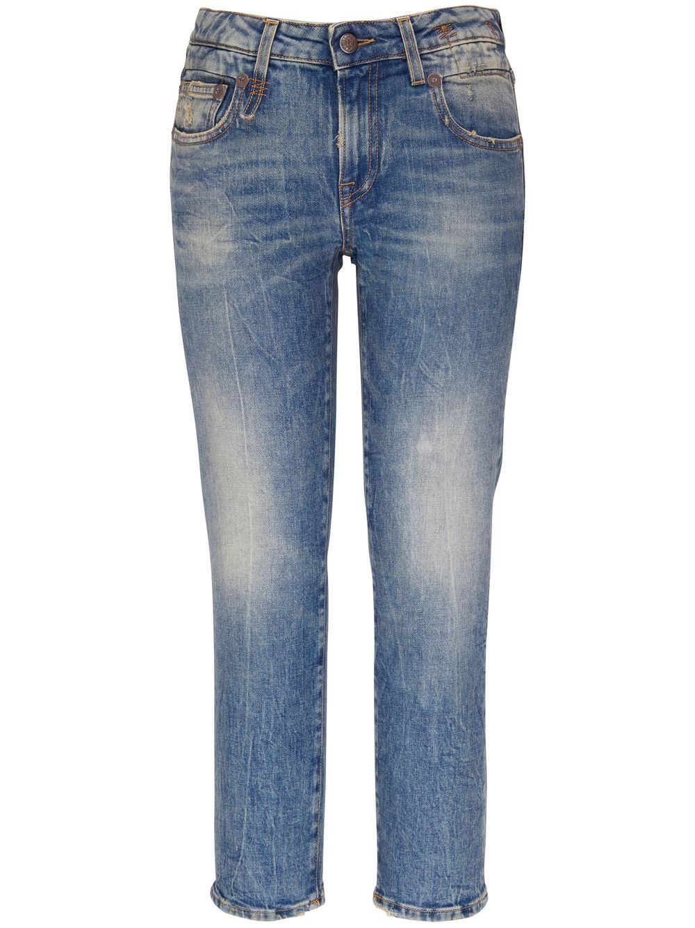 R13 faded cropped jeans - Blue von R13