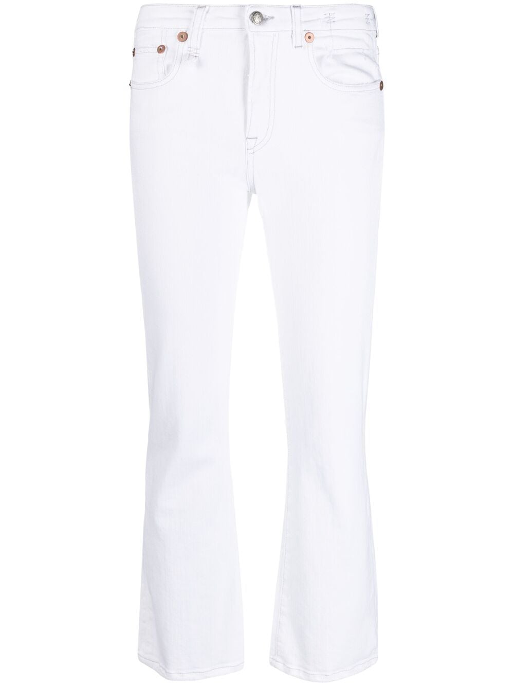 R13 flared cropped jeans - White von R13