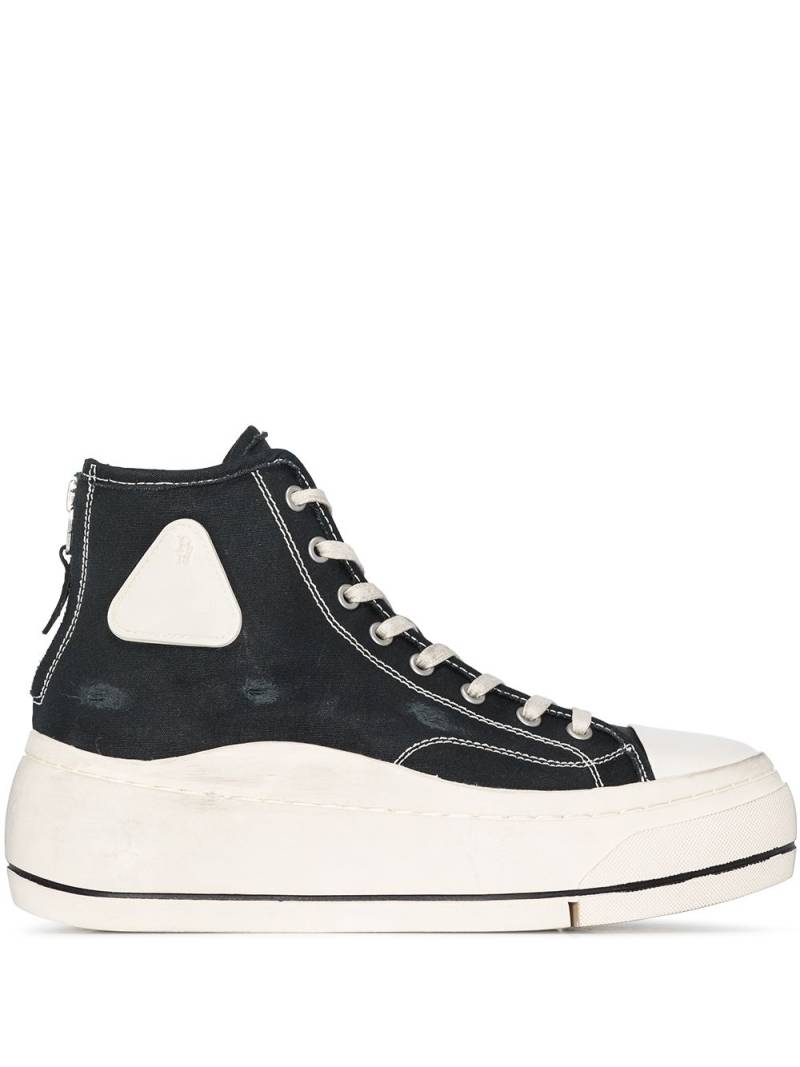 R13 flatform high-top sneakers - Black von R13