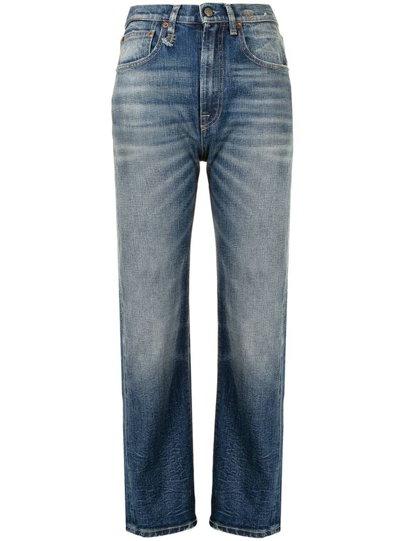 R13 high-rise straight-leg jeans - Blue von R13