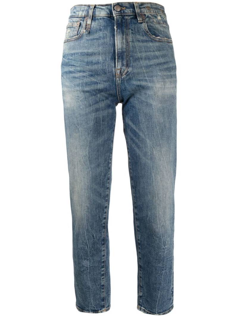 R13 high-waist cropped jeans - Blue von R13