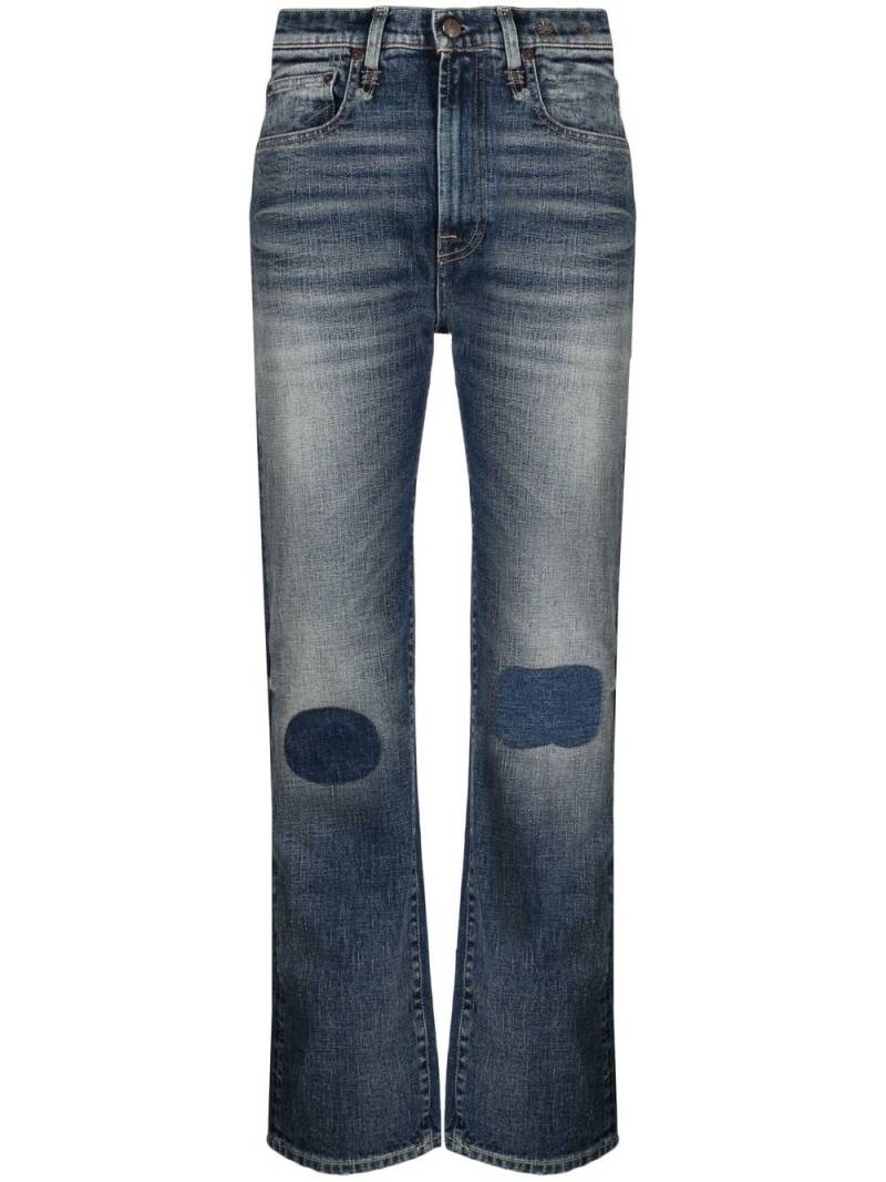 R13 high-waisted slim-cut jeans - Blue von R13