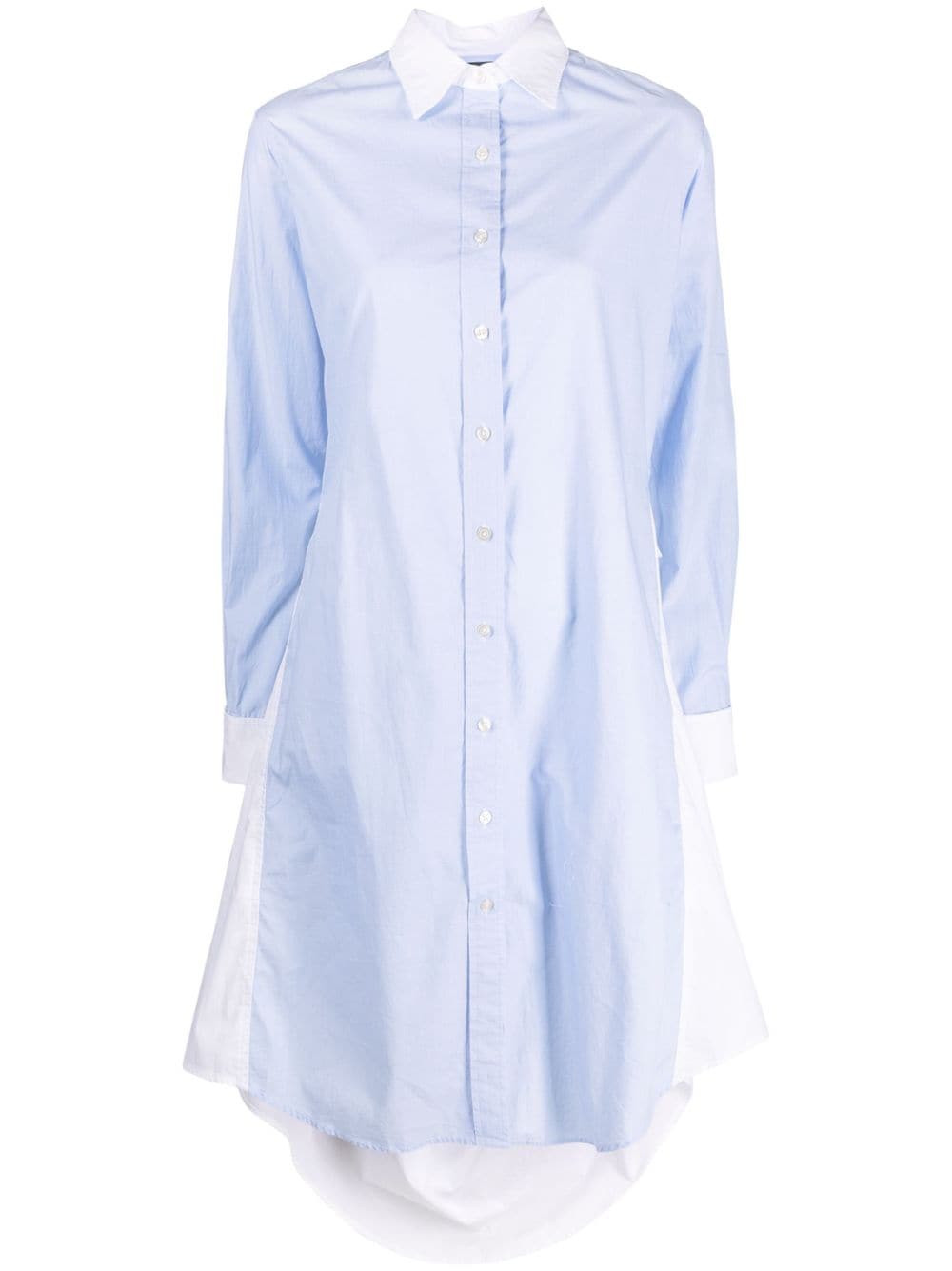 R13 tie-embellished cotton shirtdress - Blue von R13