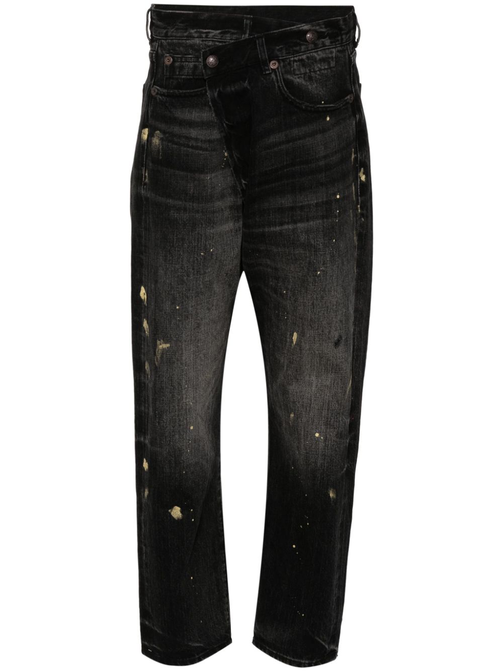 R13 mid-rise straight-leg jeans - Black von R13