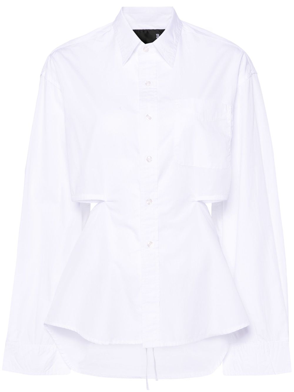 R13 open-back cotton shirt - White von R13