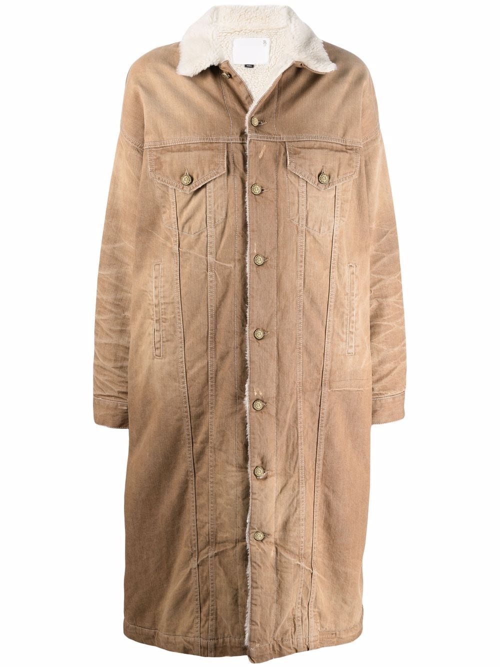 R13 oversized denim coat - Brown von R13